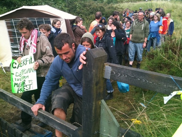 Ffros-y-fran first invasion from climate camp